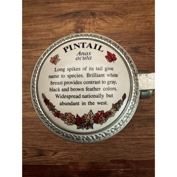 1990 Ducks Unlimited Pintail Beer Stein 4TH Edition The WATERFOWL‎ Series 09744 - Picture 5 of 10